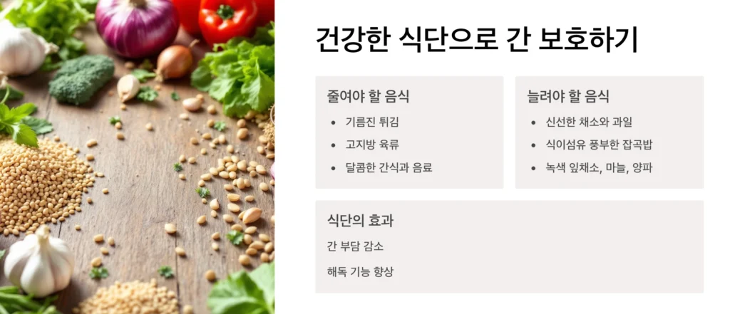 건강한 식단으로 간 보호하기