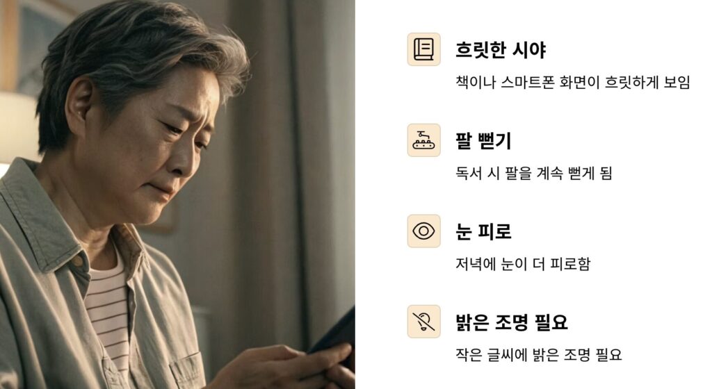 노안 증상과 돋보기 필요 시점