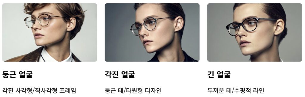 얼굴형별 프레임 추천