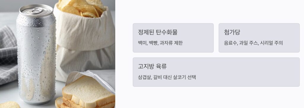 혈당에 안좋은 피해야 할 음식