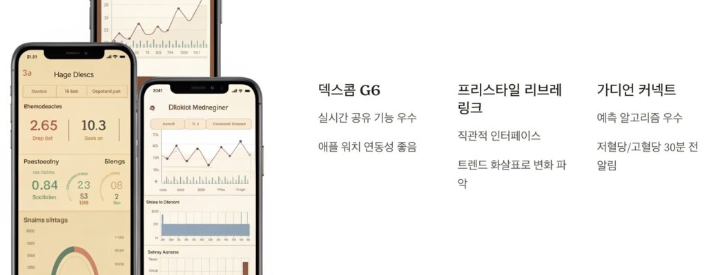 주요 CGM 앱 비교 및 특징