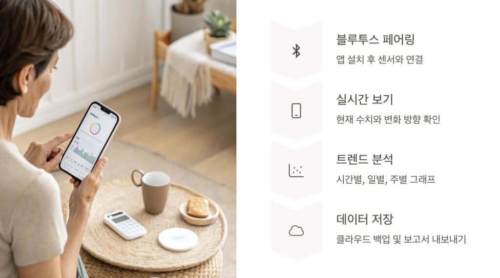 연속 혈당 측정기 앱 연동 설정 및 데이터 확인 방법